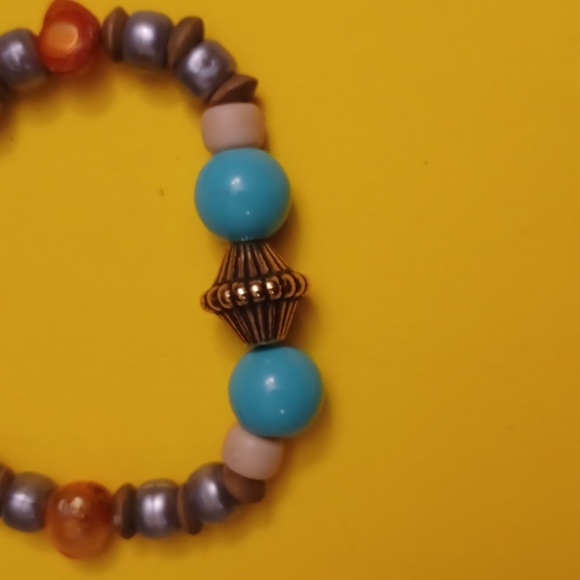 Homemade Multi-Color Beaded Bracelet - Picture 3 of 3